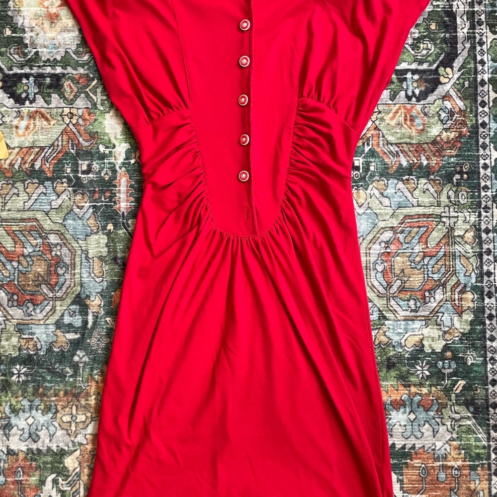 Joni Blair Vintage Red Midi Dress